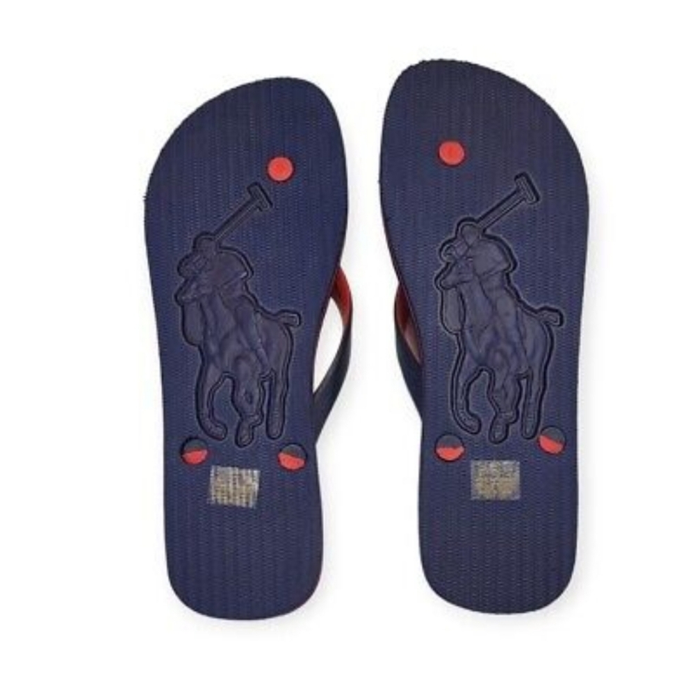 NWT Men's Ralph Lauren Polo Logo Flip-flops - Picture 8 of 8